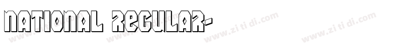 national regular字体转换